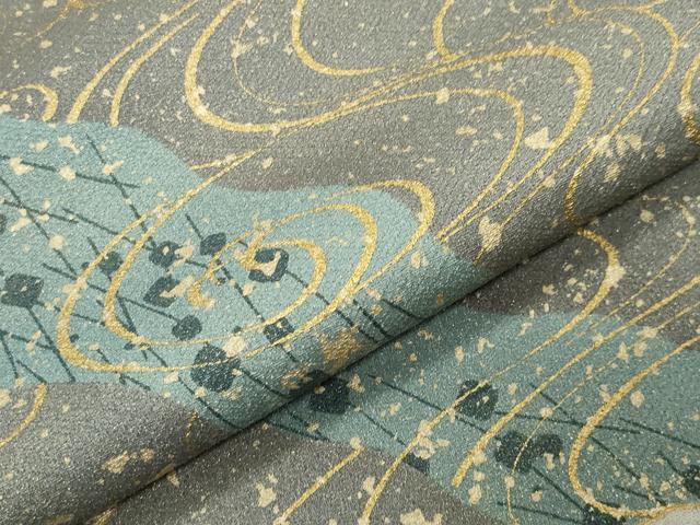 平和屋着物●訪問着 作家物 流水文 金彩 正絹 逸品 CABG4517gh