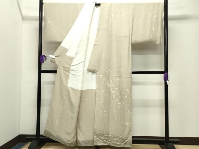 平和屋着物●訪問着 立波枝垂れ桜文 暈し染め 金彩 正絹 逸品 CABG4534gh