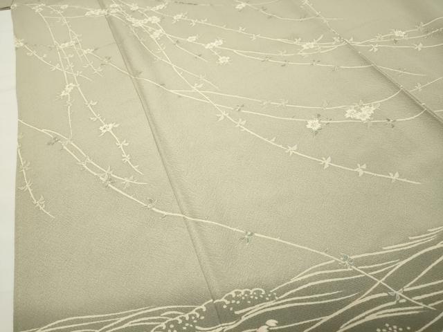 平和屋着物●訪問着 立波枝垂れ桜文 暈し染め 金彩 正絹 逸品 CABG4534gh