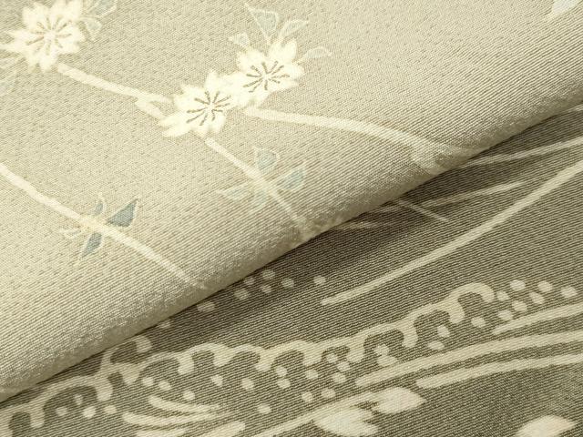 平和屋着物●訪問着 立波枝垂れ桜文 暈し染め 金彩 正絹 逸品 CABG4534gh