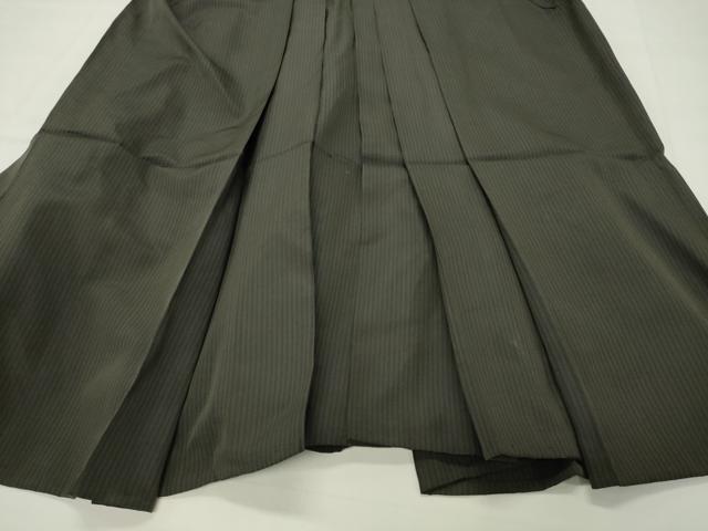 平和屋着物●男性 馬乗り袴 縞 正絹 逸品 CABG4537gh