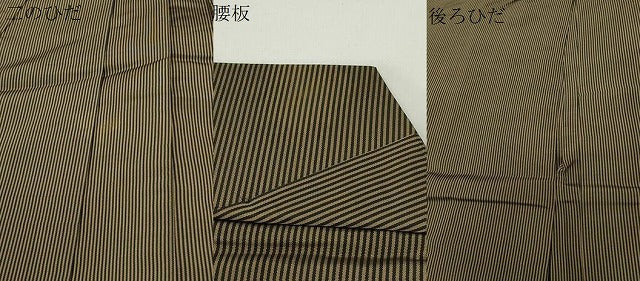 平和屋着物●男性 馬乗り袴 縞 正絹 逸品 CABG4540gh