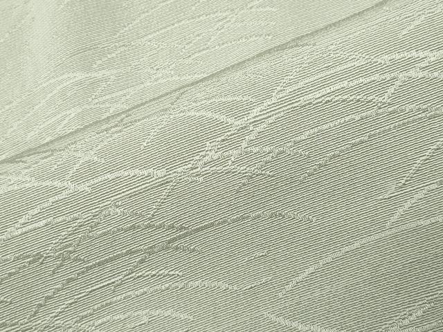 平和屋着物●上質な色無地 芝草地紋 白緑色 正絹 逸品 未使用 CABG4544gh