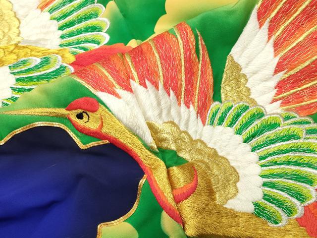 平和屋本店●色打掛 お引きずり 和装 婚礼 結婚式 花嫁 神社挙式 駒刺繍 雲重ね飛鶴花文 金銀糸 逸品 CABG4555gh