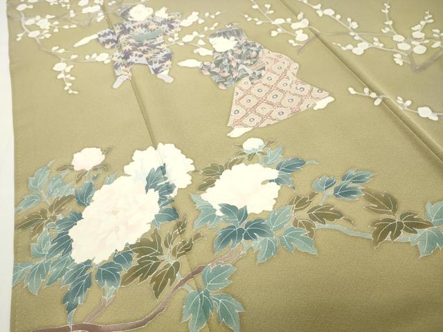 平和屋着物●豪華色留袖 友禅 作家物 童子遊び 正絹 逸品 CABG4568gh
