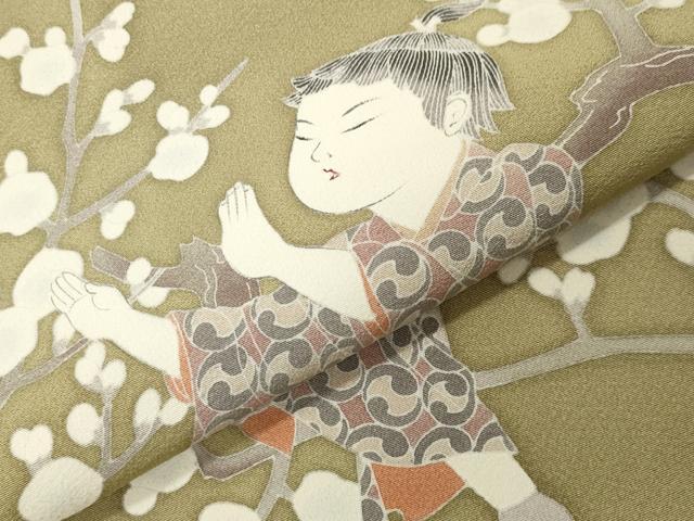 平和屋着物●豪華色留袖 友禅 作家物 童子遊び 正絹 逸品 CABG4568gh