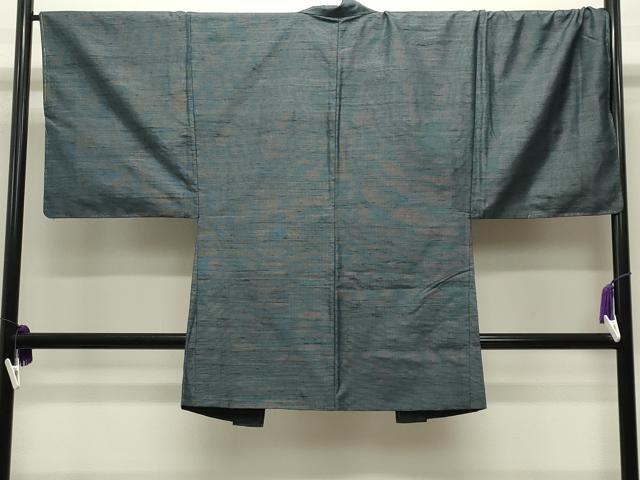 平和屋着物●男性 紬 アンサンブル 霞文 正絹 逸品 未使用 CABG4574gh
