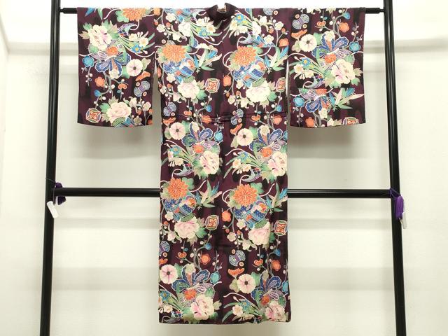 平和屋着物●アンティーク 大正ロマン 長襦袢 袷 打ち出の小槌 正絹 逸品 CABG4577gh