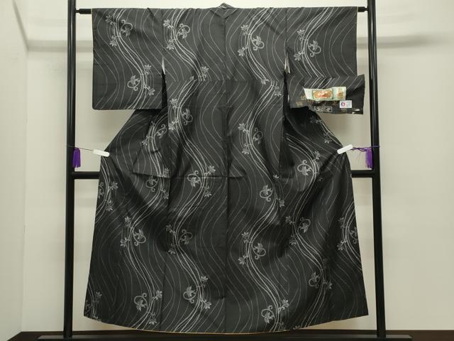 平和屋着物●本場大島紬 9マルキ 花唐草文 山元織物謹製 証紙付き 正絹 逸品 CABG4582gh