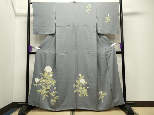 平和屋着物●訪問着 枝花文 正絹 逸品 CABG4592gh