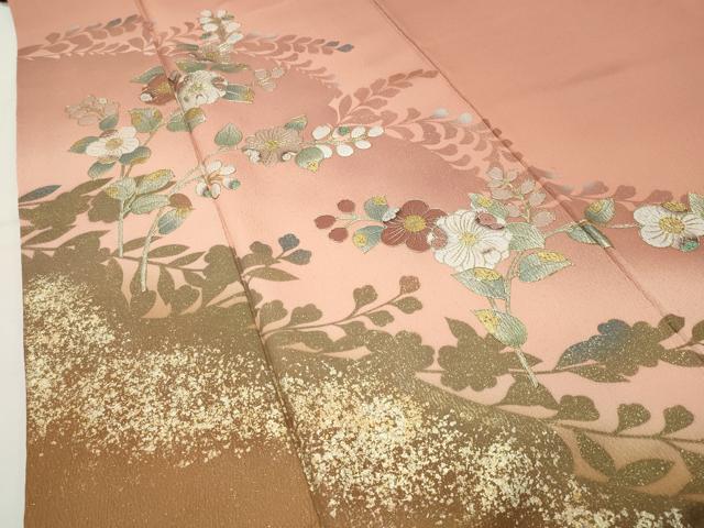 平和屋着物●訪問着 辻が花 シルエット 暈し染め 金銀彩 正絹 逸品 CABG4594gh
