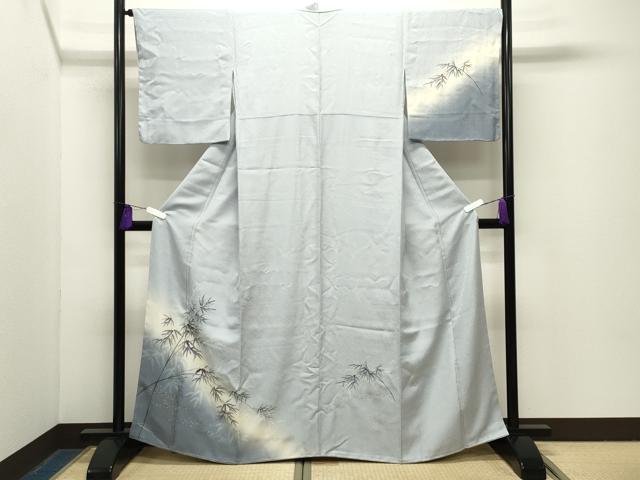 平和屋着物●訪問着 笹竹文 暈し染め 金銀彩 正絹 逸品 未使用 CABG4595gh