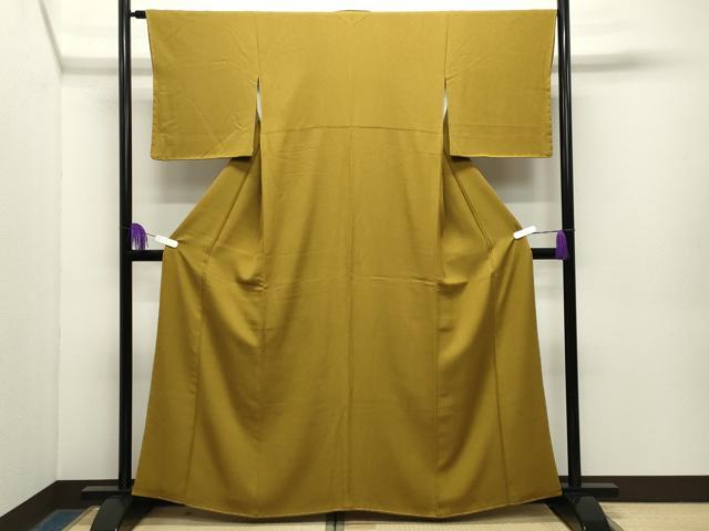 平和屋着物●上質な色無地 金色 鈴乃屋扱い 正絹 逸品 未使用 CABG4600gh