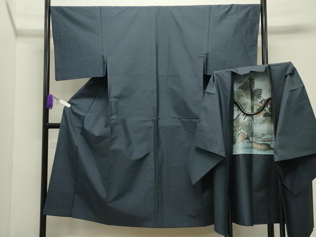 平和屋着物●男性 本場大島紬 アンサンブル 80亀甲 総詰め 正絹 逸品 CABG4604gh
