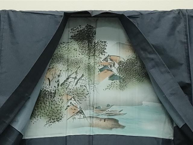 平和屋着物●男性 本場大島紬 アンサンブル 80亀甲 総詰め 正絹 逸品 CABG4604gh