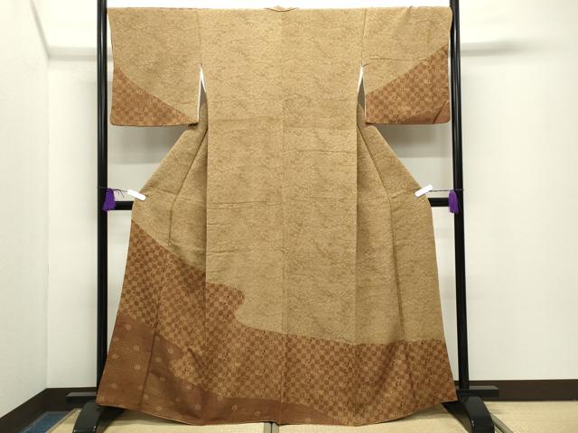 平和屋着物●訪問着 宝尽くし吉祥花文 金彩 鬼しぼ縮緬 正絹 逸品 CABG4617gh
