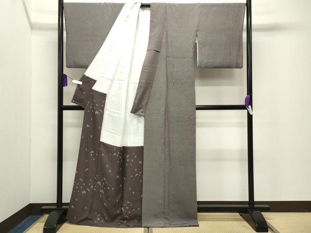 平和屋着物●伝統工芸士 小林義一 江戸小紋 御召十字 ロング丈 正絹 逸品 CABG4625gh