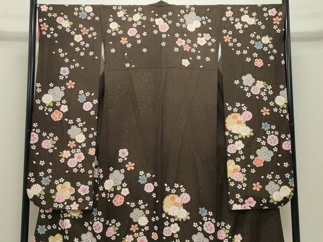 平和屋着物●豪華振袖 駒刺繍 雪輪舞桜文 金彩 金通し地 正絹 逸品 CABG4626gh