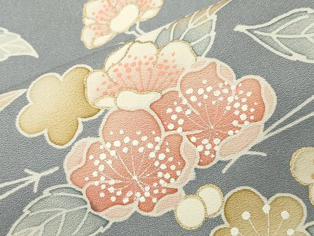 平和屋着物●訪問着 作家物 こぼれ松葉梅文 暈し染め 金彩 正絹 逸品 未使用 CABG4627gh