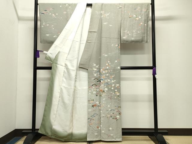 平和屋着物●訪問着 風景松竹梅文 暈し染め 金彩 正絹 逸品 未使用 CABG4637gh