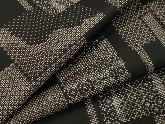 平和屋着物●本場大島紬 7マルキ 色紙重ね文 正絹 逸品 CABG4648gh