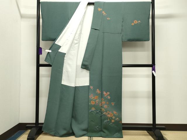 平和屋着物●訪問着 作家物 立波花文 暈し染め 鬼しぼ縮緬 正絹 逸品 CABG4654gh