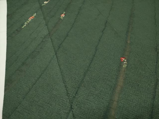 平和屋着物●訪問着 総絞り 駒刺繍 枝花文 金彩 正絹 逸品 CABG4655gh