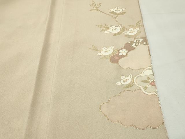平和屋着物●訪問着 作家物 駒刺繍 雲重ね風景花文 金彩 正絹 逸品 CABG4663gh
