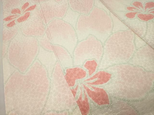 平和屋着物●上質な小紋 絞り 舞花文 正絹 逸品 CABG4669gh