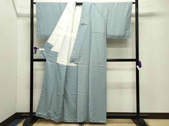 平和屋着物●上質な色無地 花唐草地紋 秘色色 正絹 逸品 未使用 CABG4672gh