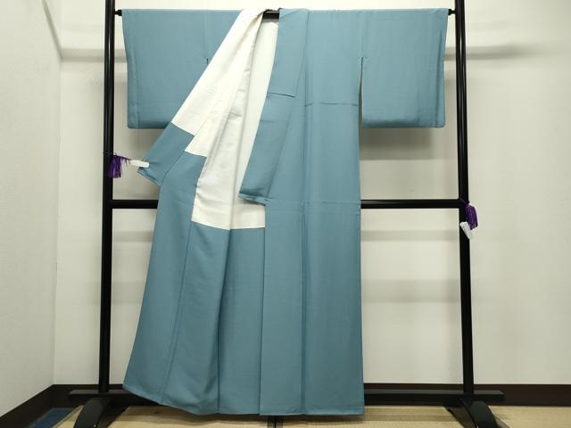 平和屋着物●上質な色無地 堅牢染 秘色色 証紙付き 正絹 逸品 CABG4675gh