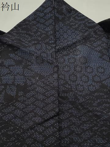 平和屋着物●結城紬 80亀甲 松皮菱花唐草文 証紙付き 正絹 逸品 CABG4682gh