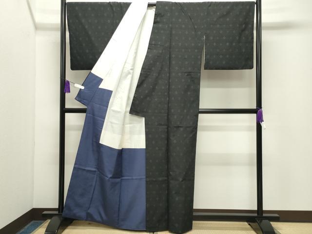 平和屋着物●結城紬 結織苑 結織あしぎぬ 吉祥文様 証紙付き 正絹 逸品 CABG4689gh