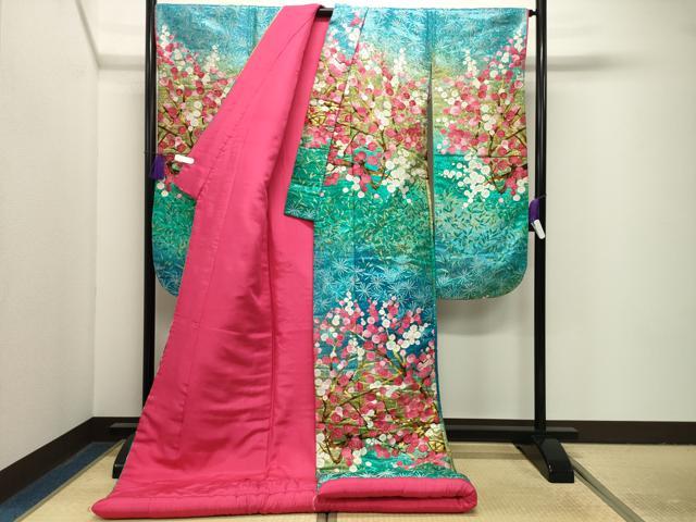 平和屋本店●色打掛 お引きずり 和装 神社挙式 婚礼 花嫁 結婚式 唐織 金糸 枝梅文 逸品 CABG4705gh