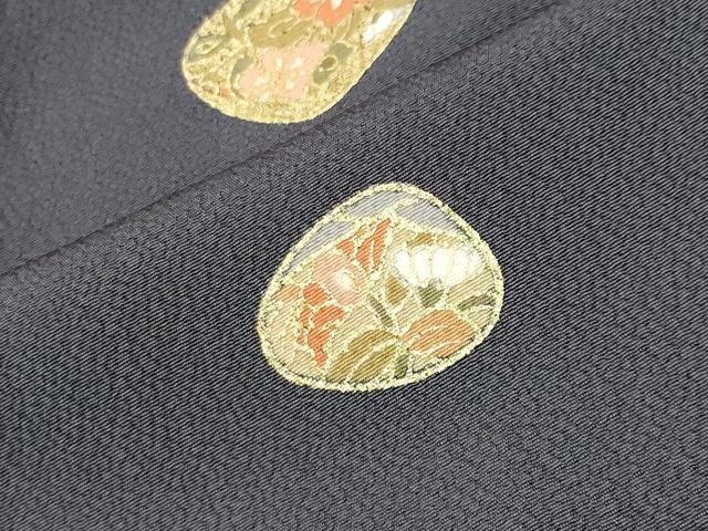 平和屋着物●上質な小紋 貝合わせ花文 金彩 正絹 逸品 CABG4713gh