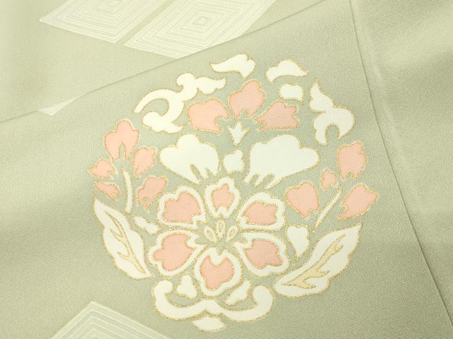 平和屋着物●訪問着 駒刺繍 菱花丸文 金彩 正絹 逸品 CABG4715gh