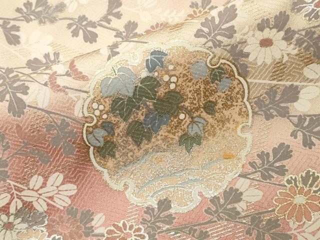 平和屋着物●訪問着 雪輪草花文 暈し染め 金銀彩 正絹 逸品 CABG4730gh
