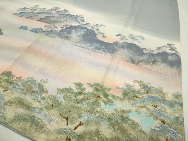 平和屋着物●豪華色留袖 手描き 風景文 暈し染め 金彩 正絹 逸品 CABG4736gh