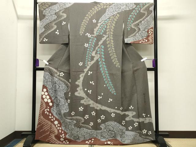 平和屋着物●訪問着 作家物 辻が花 絞り 正絹 逸品 CABG4737gh