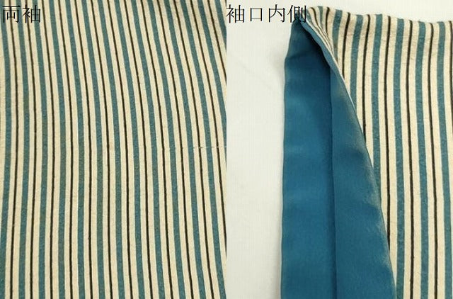 平和屋着物●上質な小紋 縞 正絹 逸品 CABG4738gh