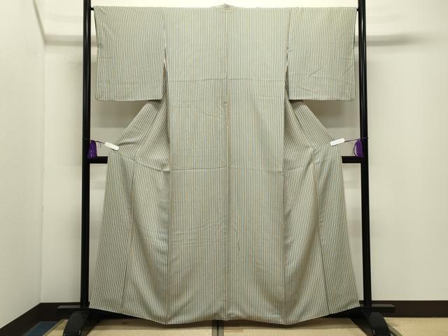 平和屋着物●上質な小紋 縞 正絹 逸品 CABG4738gh