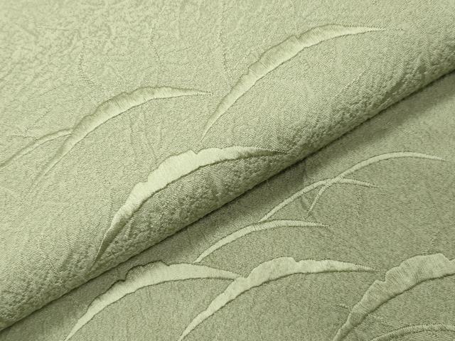 平和屋着物●無地絵羽訪問着 総刺繍 雪芝地紋 若葉色 やまと誂製 正絹 逸品 未使用 CABG4739gh