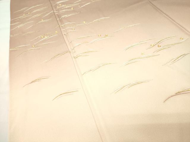 平和屋着物●訪問着 駒刺繍 立波文 暈し染め さが美扱い 正絹 逸品 CABG4747gh