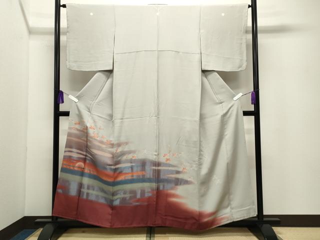 平和屋着物●豪華色留袖 寿光織 飛鳥文 暈し染め 金彩 正絹 逸品 CABG4758gh