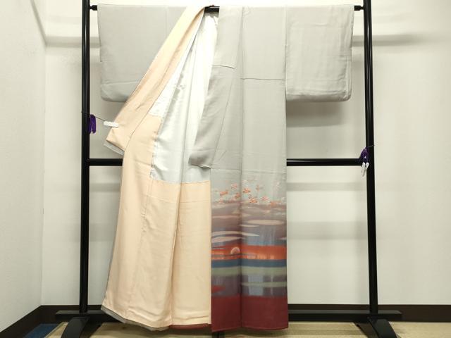 平和屋着物●豪華色留袖 寿光織 飛鳥文 暈し染め 金彩 正絹 逸品 CABG4758gh