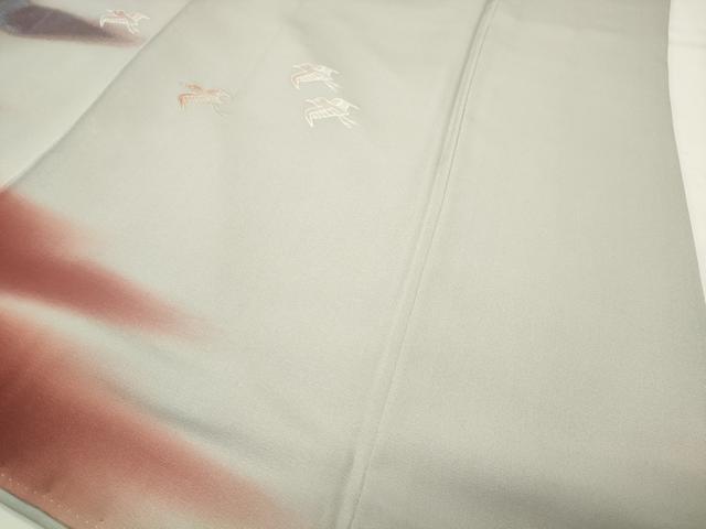 平和屋着物●豪華色留袖 寿光織 飛鳥文 暈し染め 金彩 正絹 逸品 CABG4758gh