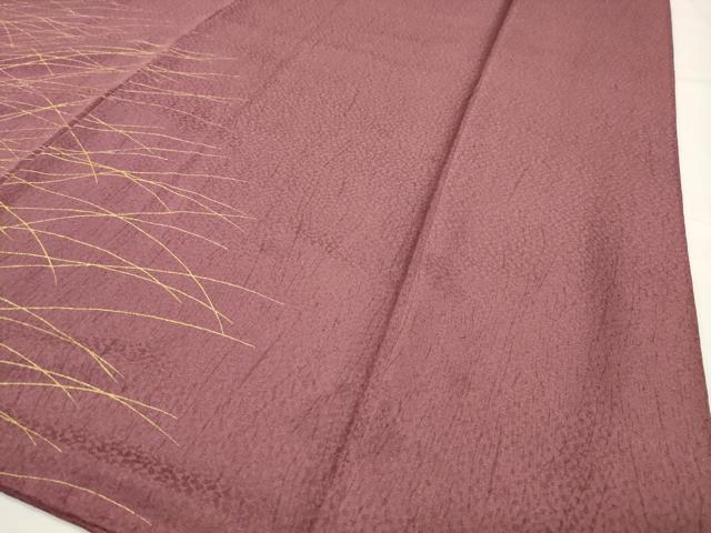 平和屋着物●訪問着 駒刺繍 花瓶花蝶文 暈し染め 金彩 正絹 逸品 CABG4763gh