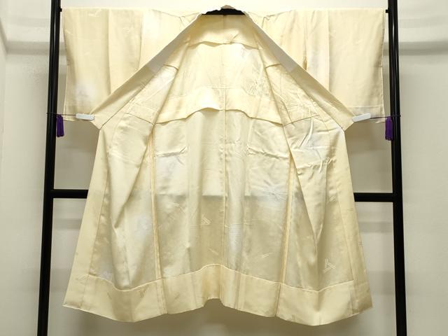 平和屋着物●長襦袢 無双仕立て 扇面麻の葉地紋 蛍暈し 正絹 逸品 CABG4767gh