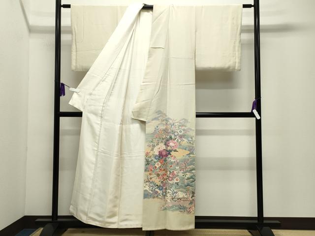 平和屋着物●本加賀友禅作家 二塚長生 色留袖 風景花文 暈し染め 正絹 逸品 CABG4777gh