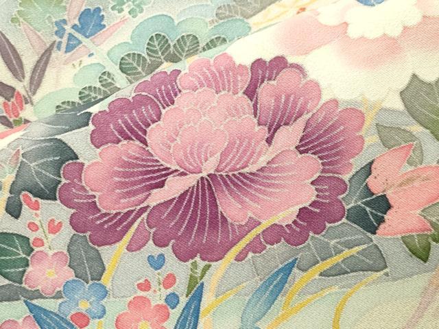 平和屋着物●本加賀友禅作家 二塚長生 色留袖 風景花文 暈し染め 正絹 逸品 CABG4777gh